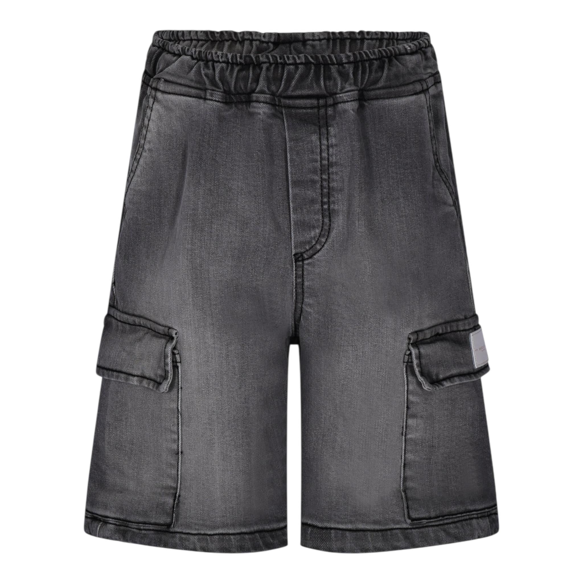 Marc Ellis Bermuda tinta unita In Denim Grigio per Bambina JMJPT01246 GRIGIO MARC ELLIS 