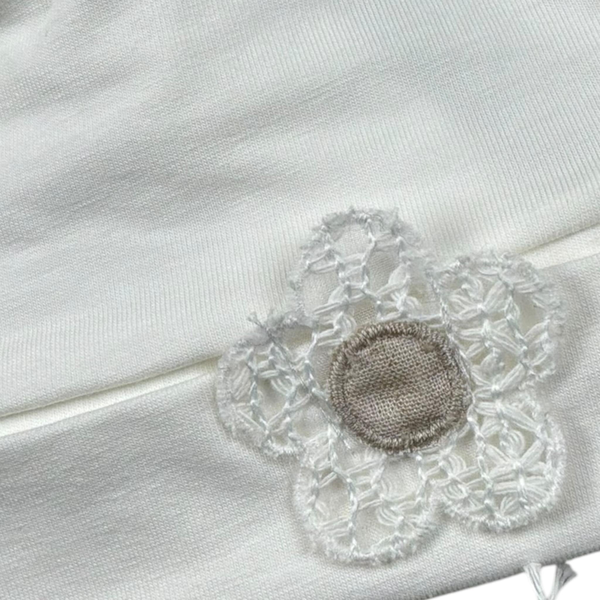 Bimbalo' Cappello Tinta Unita con Ricami per Neonata CAL11P BIANCO BIMBALO' 