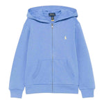 Ralph Lauren Felpa Tinta Unita con Zip E Cappuccio per Bambino 322964134003 AZZURRO RALPH LAUREN 