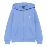 Ralph Lauren Felpa Tinta Unita con Zip E Cappuccio per Bambino 322964134003 AZZURRO RALPH LAUREN 