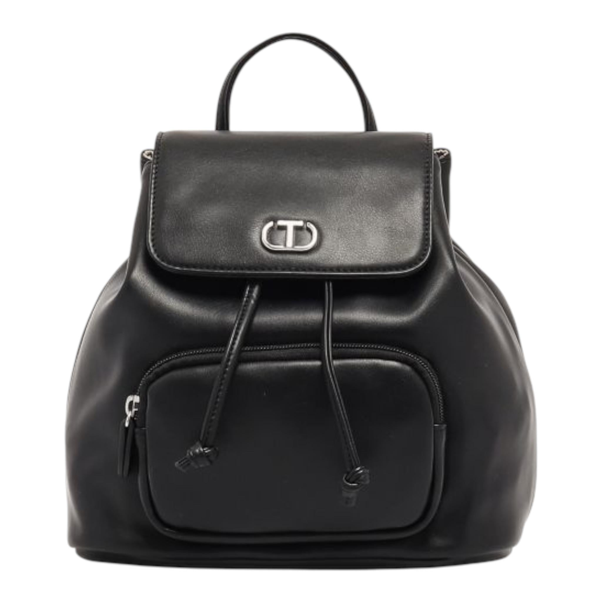 TWINSET zaino tinta unita in ecopelle Nero per Bambina 242GJ8022 NERO TWINSET 