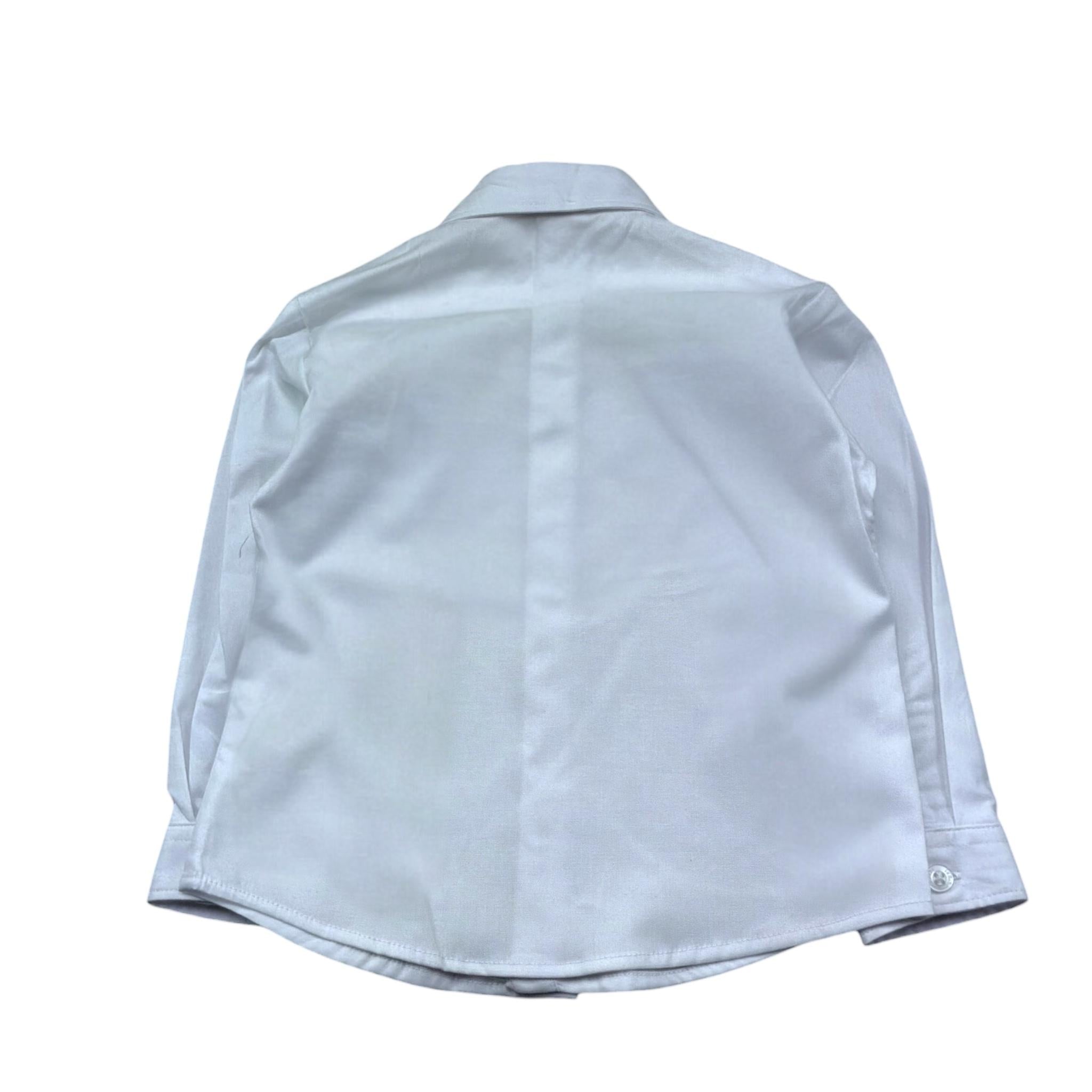 Le Bebe' Camicia Manica Lunga Tinta Unita per Neonato LBB5370 BIANCO LE BEBE' 