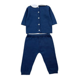 Baby Lord Completo 2 Pezzi Maglia-Pantalone Tinta Unita Blu Per Neonato