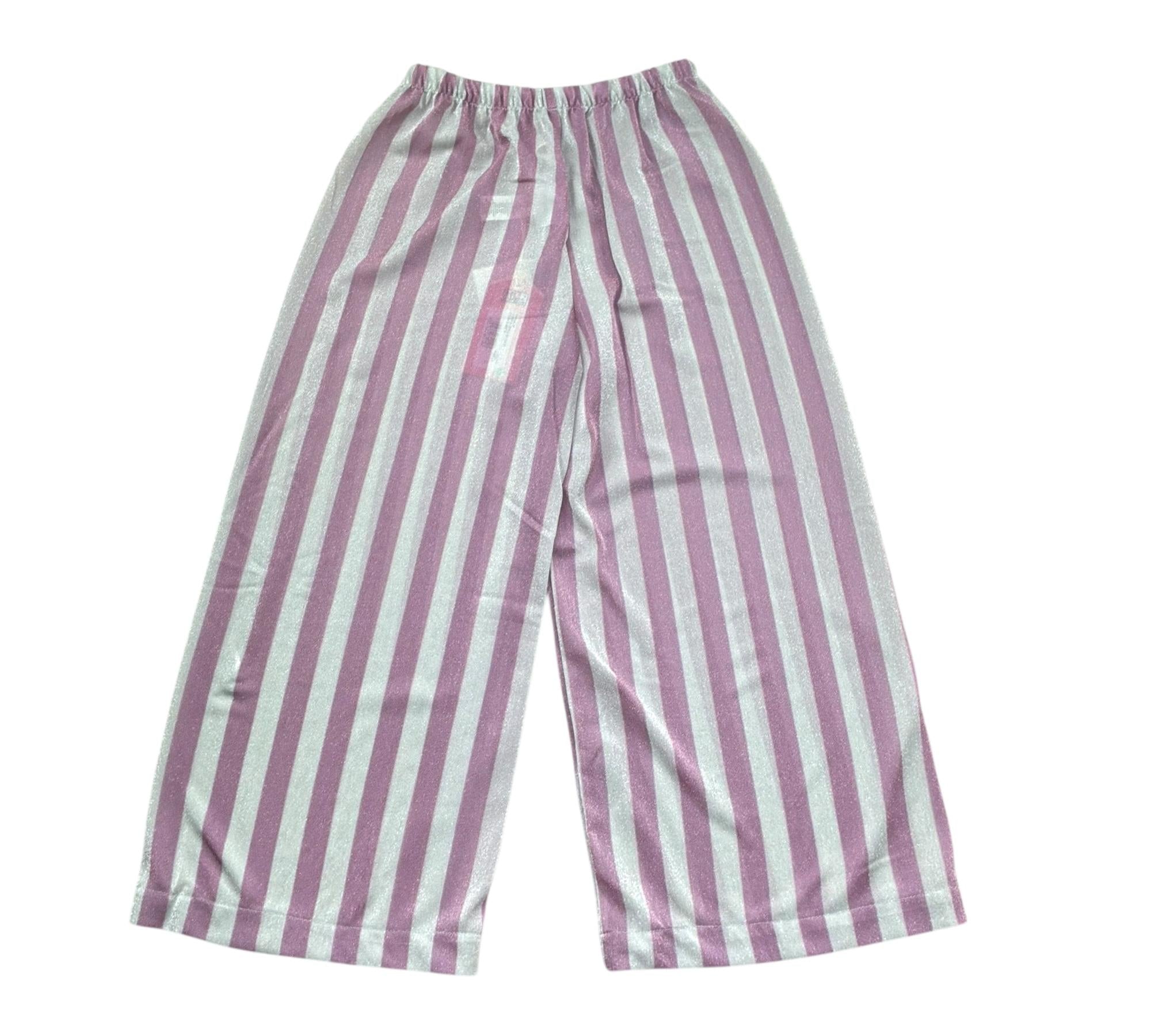 Saint Barth Pantalone Fantasia A Righe per Bambina AMALIA GRIGIO SAINT BARTH 