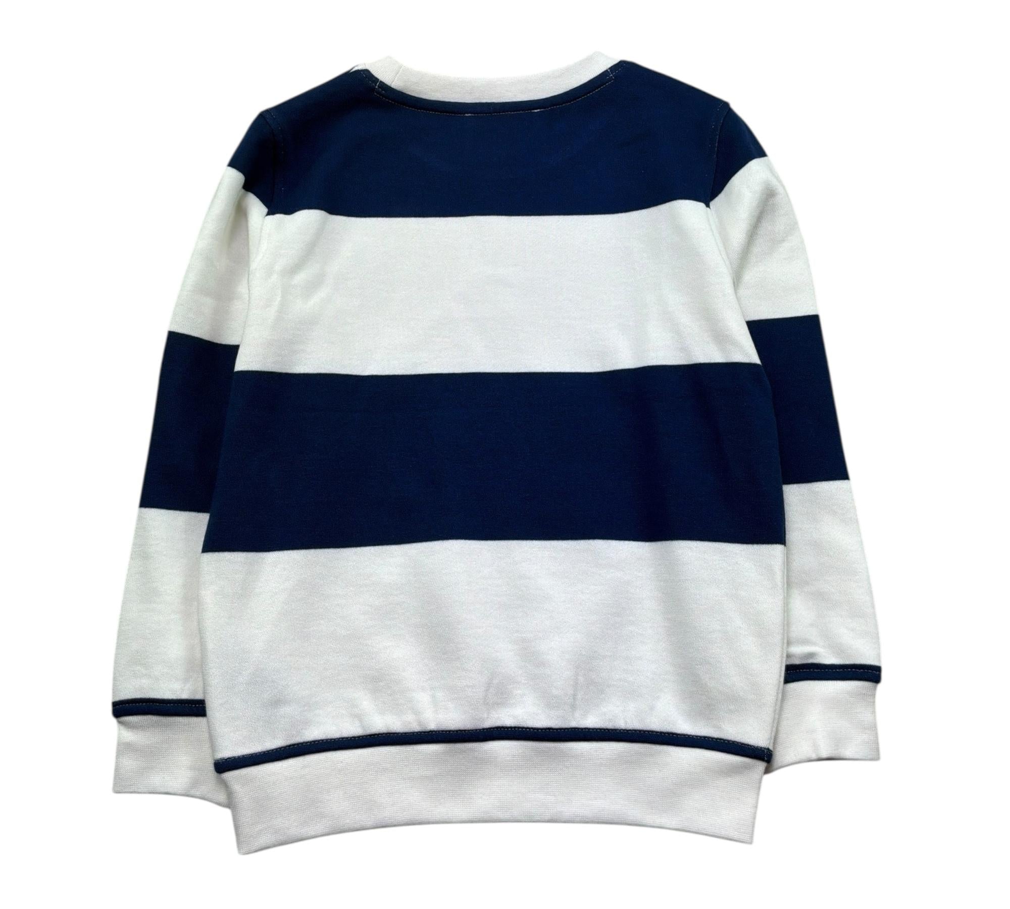 Trussardi Felpa Chiusa Bicolore con Stampa per Bambino TBP26153FE PANNA/BLU TRUSSARDI 