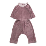 TEDDY E MINOU completo 2pz tinta unita maglia-pantalone Rosa per Neonata 24CP055M0137 ROSA TEDDY E MINOU 