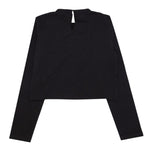 LU LU BY MISS GRANT shirt tinta unita con applicazioni Nero per Bambina KK3165 NERO LU LU BY MISS GRANT 