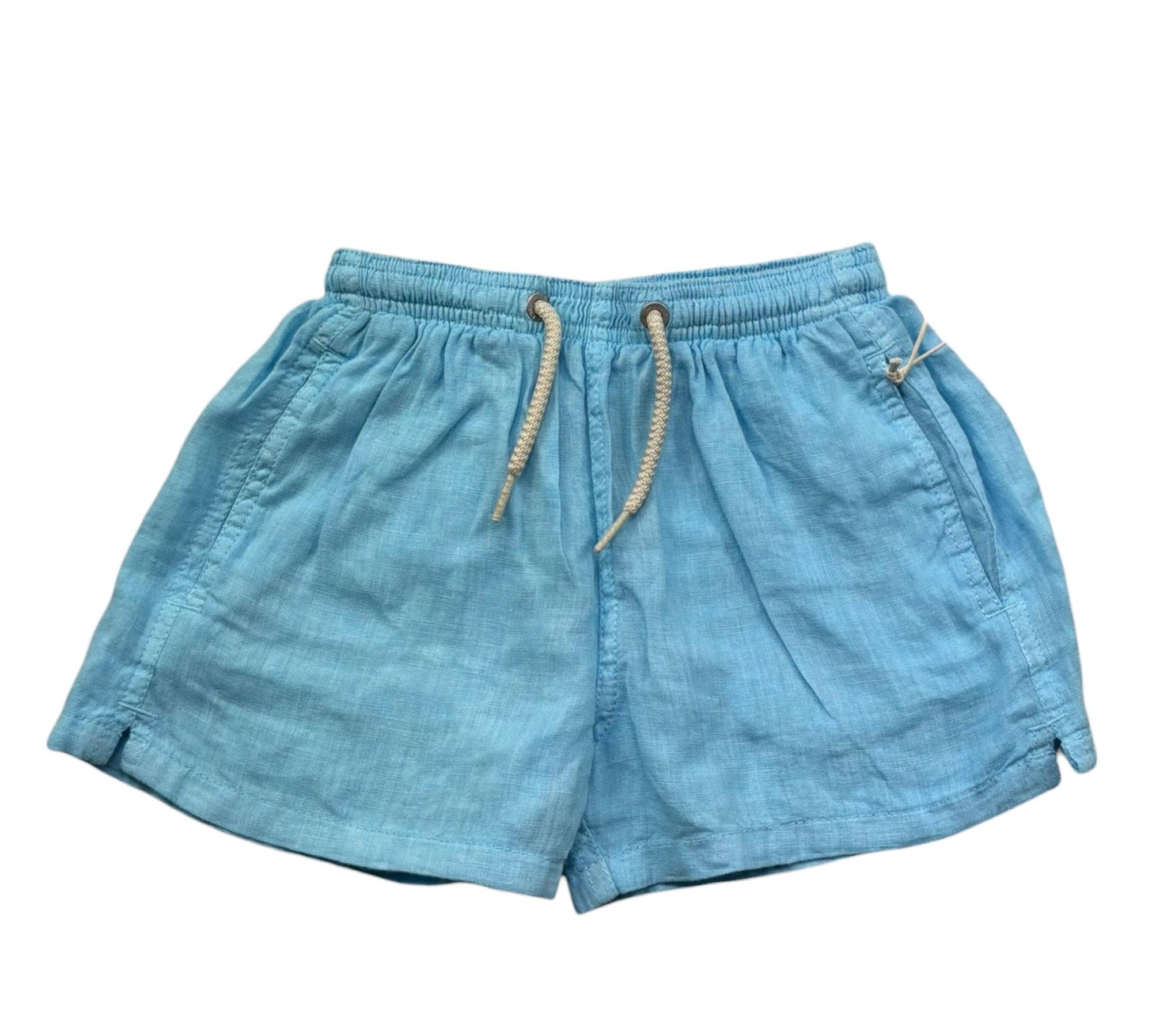 Saint Barth short Tinta Unita con Elastico In Vita per Bambino JEAN AZZURRO SAINT BARTH 