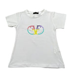 Fun & Fun T-Shirt Girocollo Tinta Unita con Paillettes per Bambina FNBTS16755 BIANCO FUN & FUN 