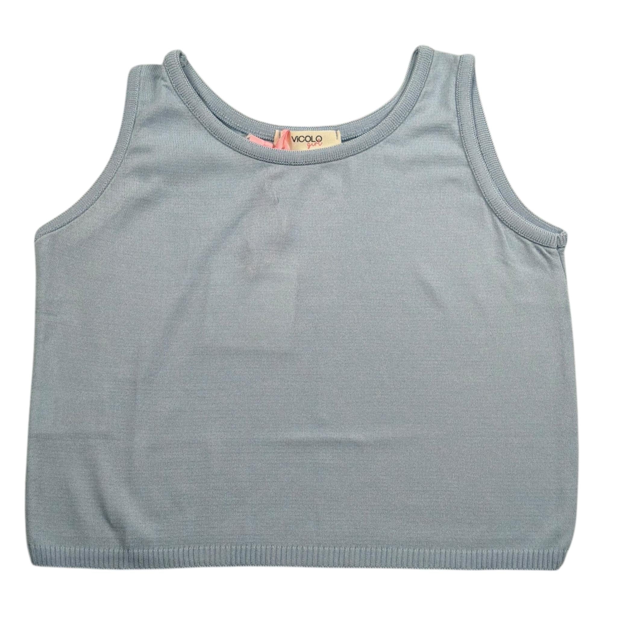 Vicolo Top Giromanica Tinta Unita per Bambina 3146WY00312 AZZURRO VICOLO 