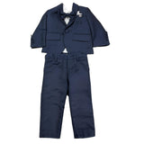 Les Gamins Completo 4 Pezzi Giacca-Camicia-Papillions-Pantalone per Neonato LGM402095N BLU LES GAMINS 