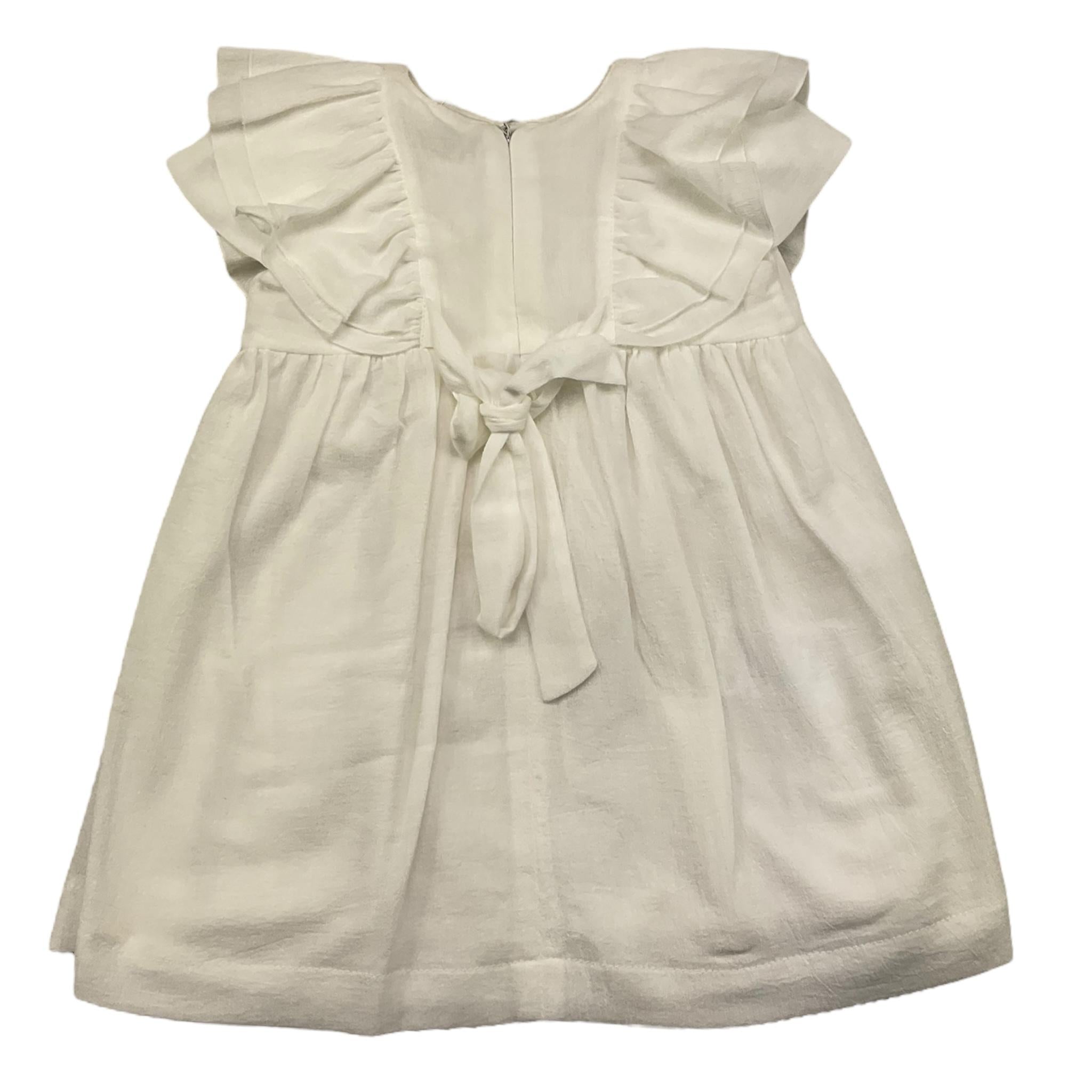 MINIMI abito mezza manica tinta unita con ricami Bianco per Neonata 2621 BIANCO MINIMI 