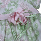 Aletta Abito Cerimonia Tinta Unita con Fantasia per Neonata H23465 BIANCO ALETTA 