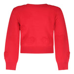 FUN & FUN maglia gircollo tinta unita con cuori Rosso per Bambina FBSW00067 ROSSO FUN & FUN 