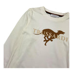 TRUSSARDI shirt girocollo tinta unita con stampa in contrasto Bianco per Bambino TBA25067TS BIANCO TRUSSARDI 