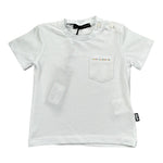 Daniele Alessandrini T-Shirt Girocollo tinta unita con Stampa Bianco per Neonato 1296M00014 BIANCO DANIELE ALESSANDRINI 