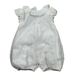 Le Bebe Pagliaccetto Mezza Manica Tinta Unita con Tulle per Neonata LBG5762 BIANCO LE BEBE 
