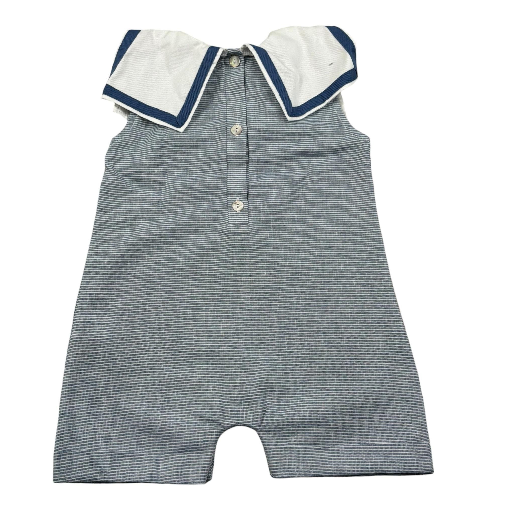 Coccode Pagliaccetto Mezza Manica Fantasia A Righe per Neonato C55142 BLU COCCODE 