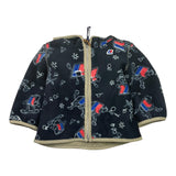 K-WAY felpa tinta unita con zip cappuccio e stampa Blu per Neonato K5137FW BLU K-WAY 