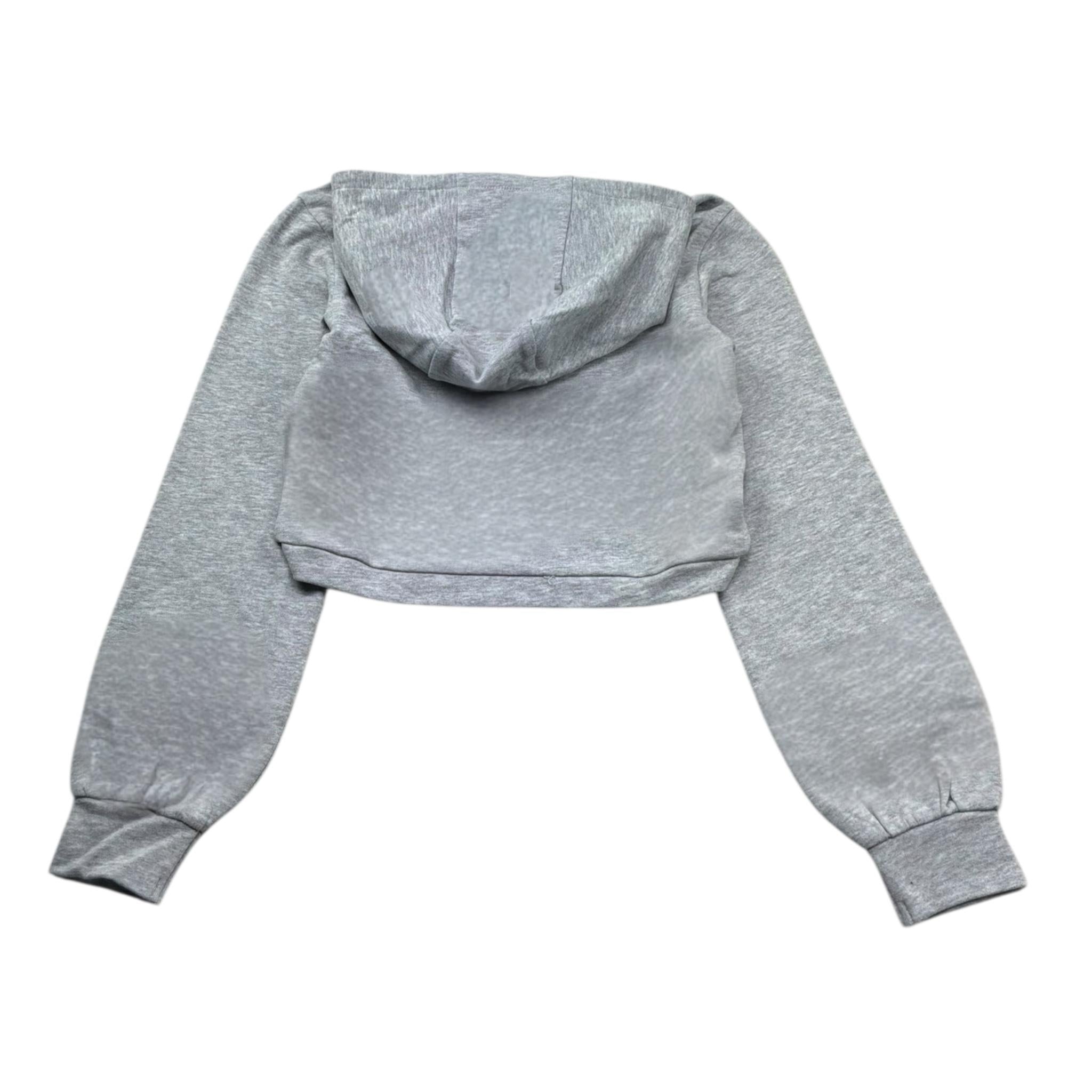 Juicy Couture Felpa con Cappuccio Tinta Unita per Bambina JBX6698 GRIGIO JUICY COUTURE 