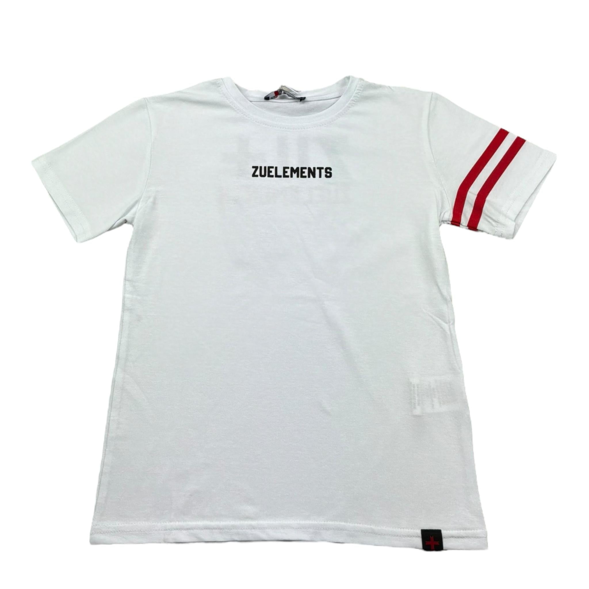 Zu+Elements T-Shirt Girocoll Tinta Unita con Logo per Bambino ZU316 BIANCO ZU+ELEMENTS 
