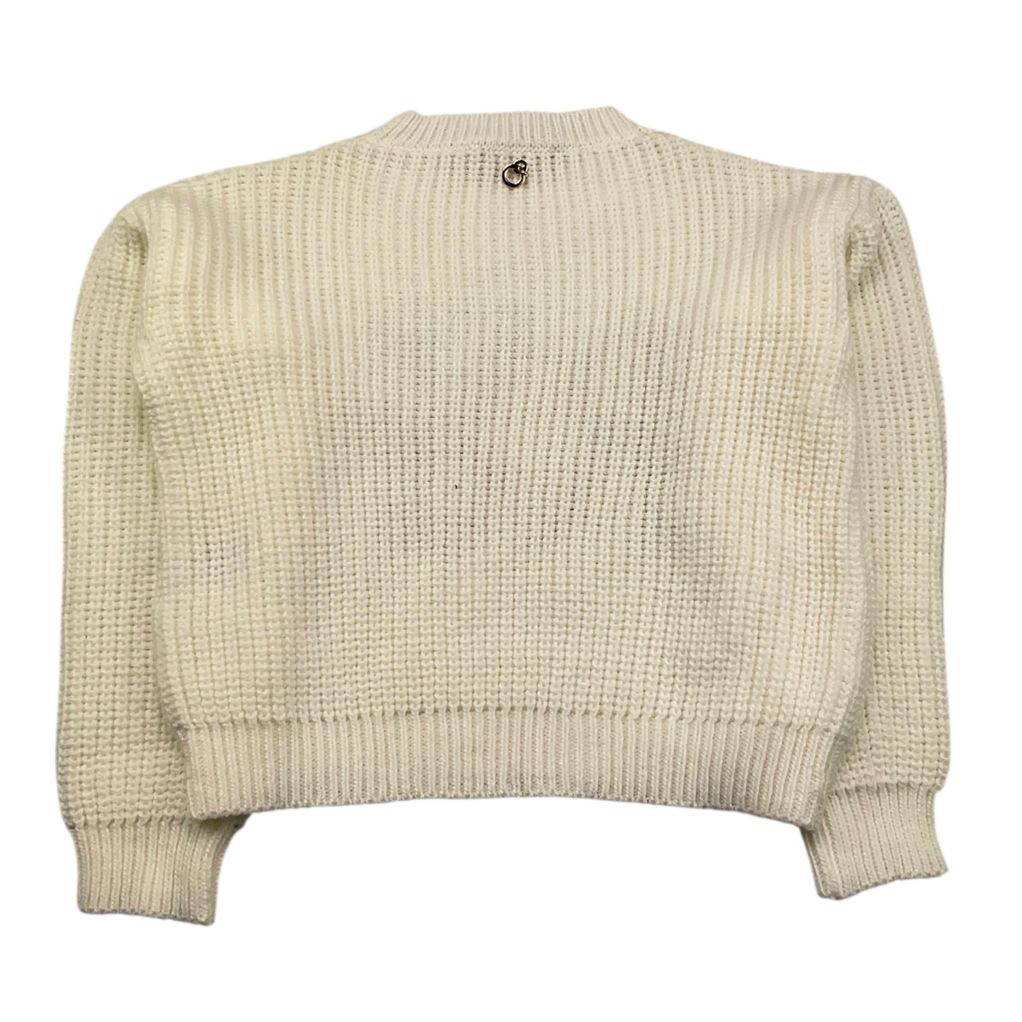 RELISH maglia girocollo tinta unita con ricami Panna per Bambina RGA2302114014 PANNA RELISH 