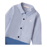 MINI BANDA camicia body manica lunga tinta unita Azzurro per Neonato A602 AZZURRO MINI BANDA 