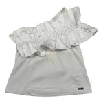 Monnalisa T-Shirt Monospalla tinta unita Bianco per Bambina 41A304 BIANCO MONNALISA 