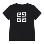 Givenchy T-Shirt Girocollo Tinta Unita con Stampa per Neonato H30640 NERO GIVENCHY 