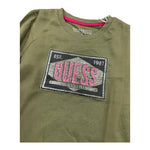 GUESS shirt girocollo tinta unita con stampa Verde per Neonata N4YI18K8HM4N VERDE GUESS 