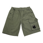 C.P. Company Bermuda Tinta Unita con Elastico In Vita per Bambino CUQ00B VERDE C.P. COMPANY 