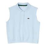 Lacoste Polo Giromanica Tinta Unita per Bambina PJ5262 AZZURRO LACOSTE 