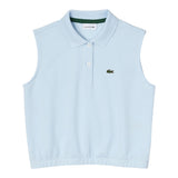 Lacoste Polo Giromanica Tinta Unita per Bambina PJ5262 AZZURRO LACOSTE 