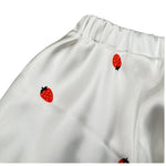 Vicolo Gonna Tinta Unita con Stampa Fragole per Bambina 3146G00354 BIANCO VICOLO 