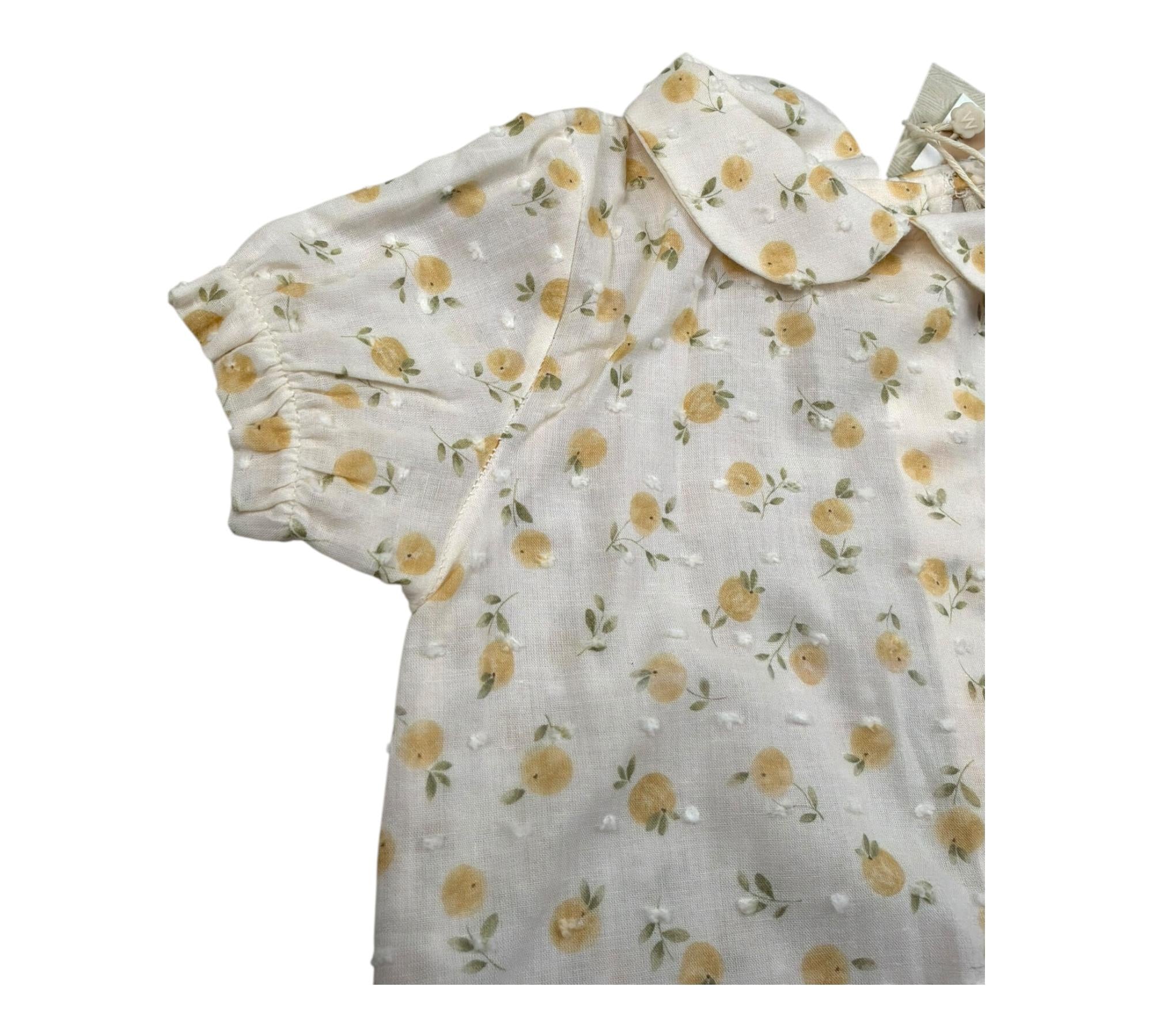 Wedoble Pagliaccetti Tinta Unita con Fantasia Floreale per Neonata V2507716E PANNA WEDOBLE 