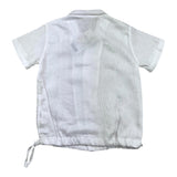 Le Bebe' Camicia Mezza Manica Tinta Unita Bianco per Neonato