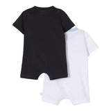 K-Way Set 2 Pagliaccetti Bicolore per Neonato K4124VW BIANCO/BLU K-WAY 