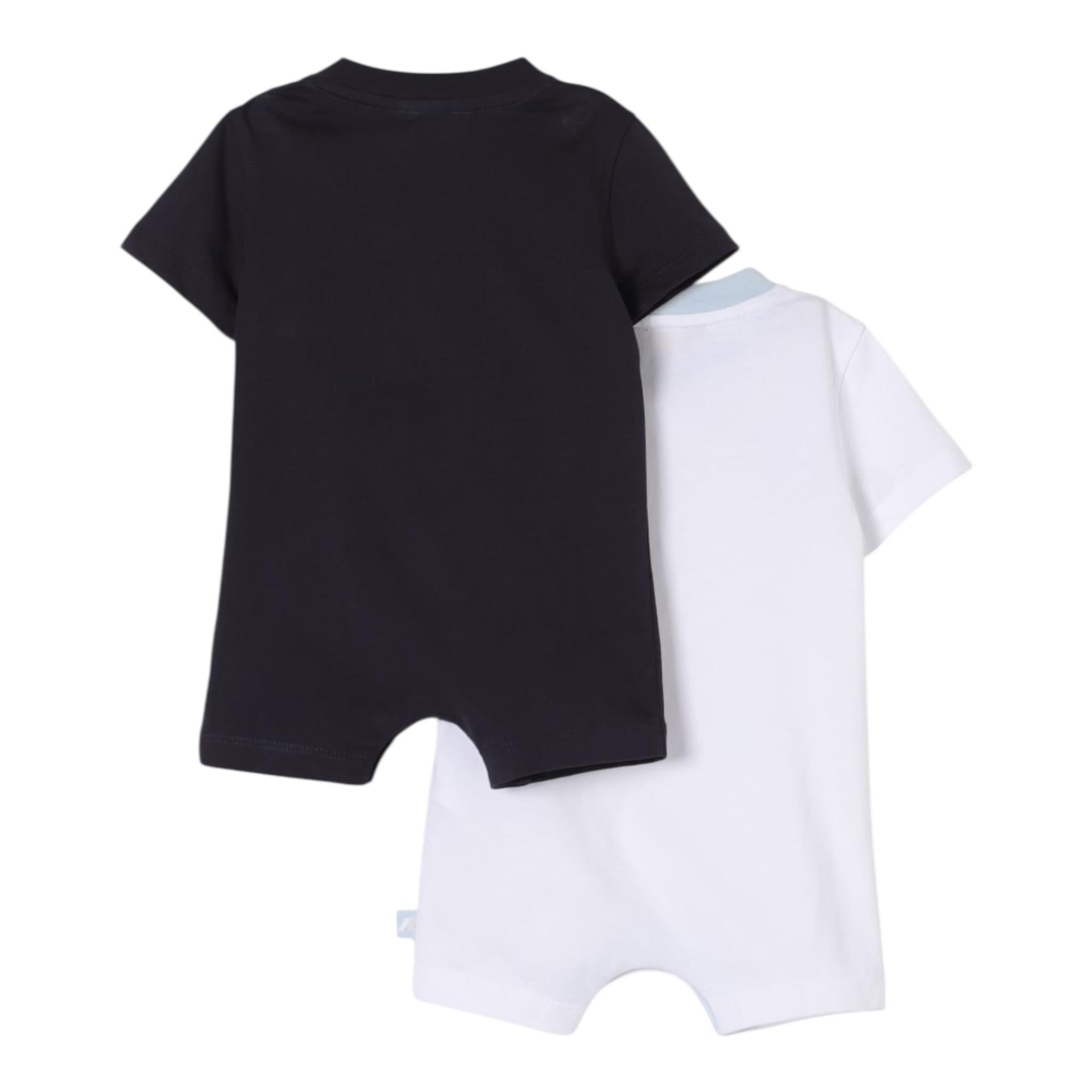 K-Way Set 2 Pagliaccetti Bicolore per Neonato K4124VW BIANCO/BLU K-WAY 