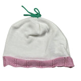 Colori Chiari Cappell Tinta Unita con Ricami per Neonata FF785965 BIANCO COLORI CHIARI 