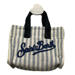 Saint Barth Ciondolo Mini Borsa Fantasia A Righe con Logo per Bambina KEYB002 BLU SAINT BARTH 