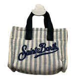 Saint Barth Ciondolo Mini Borsa Fantasia A Righe con Logo per Bambina KEYB002 BLU SAINT BARTH 