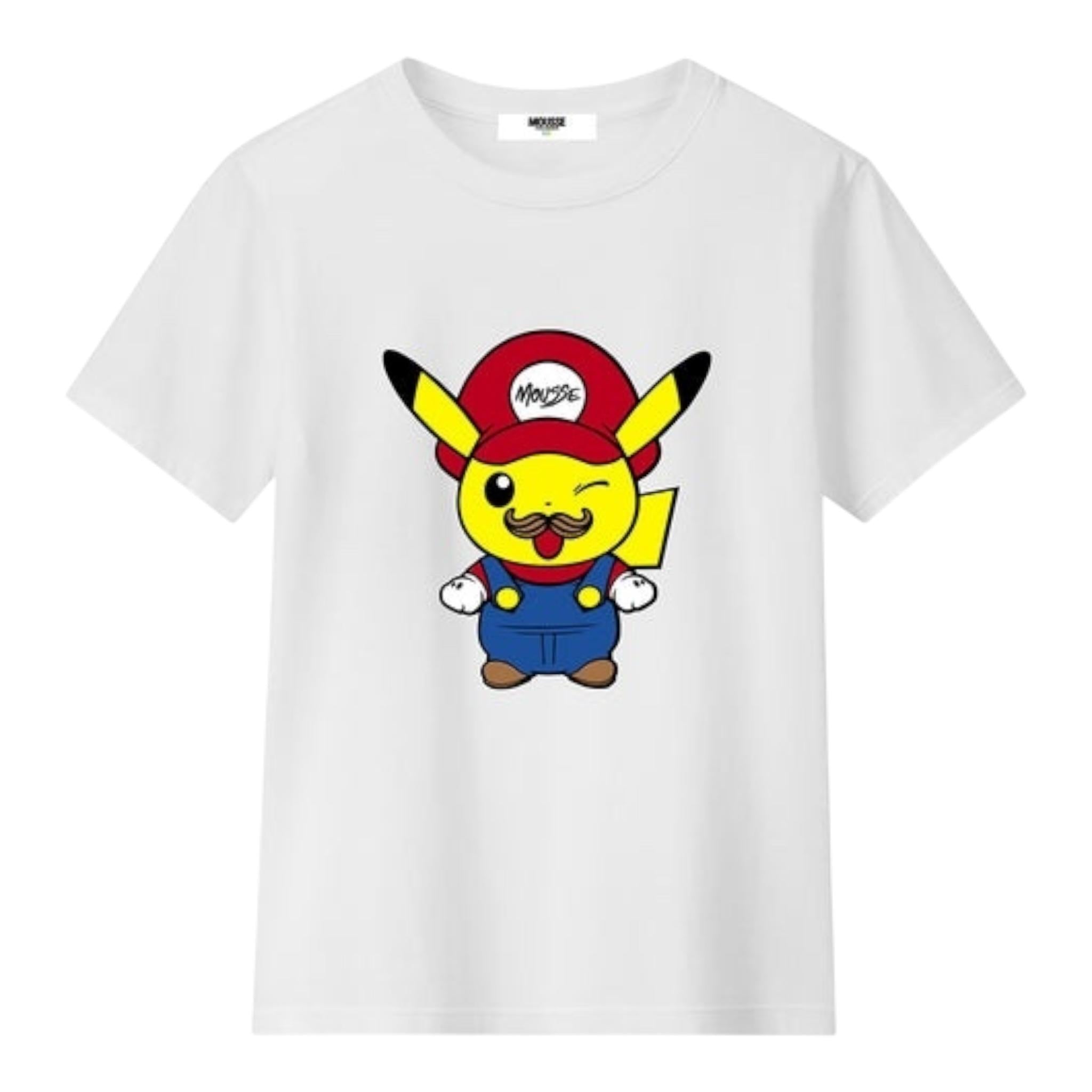 Mousse T-Shirt Girocollo con Stampa per Bambino PIKAMARIO BIANCO MOUSSE 