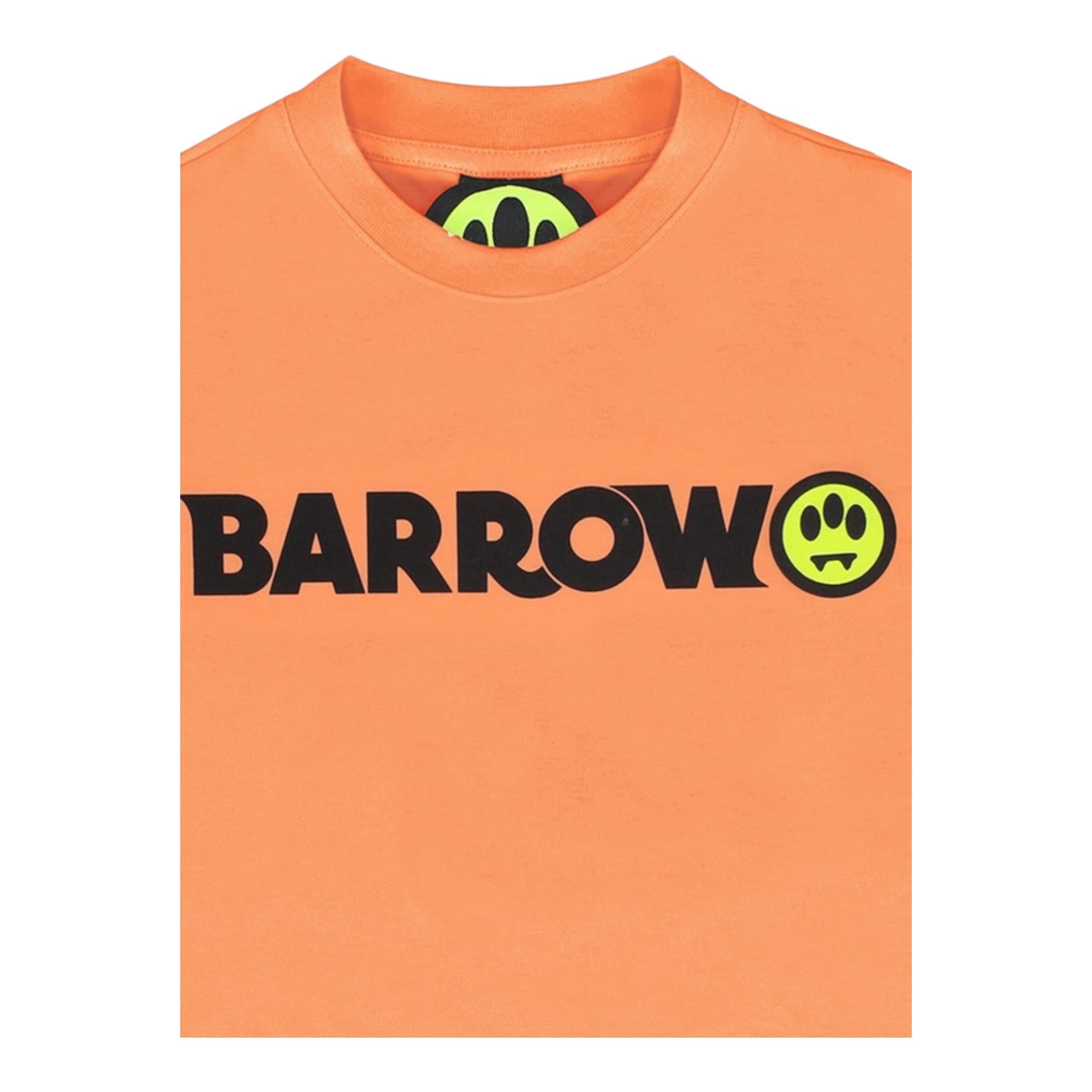 Barrow Kids T-Shirt Girocollo Tinta Unita con Logo per Bambino S5BKJUTH082 ARANCIONE BARROW KIDS 