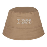 Boss Cappello Modello Pescatore Reversibile Bianco/Beige Per Bambino