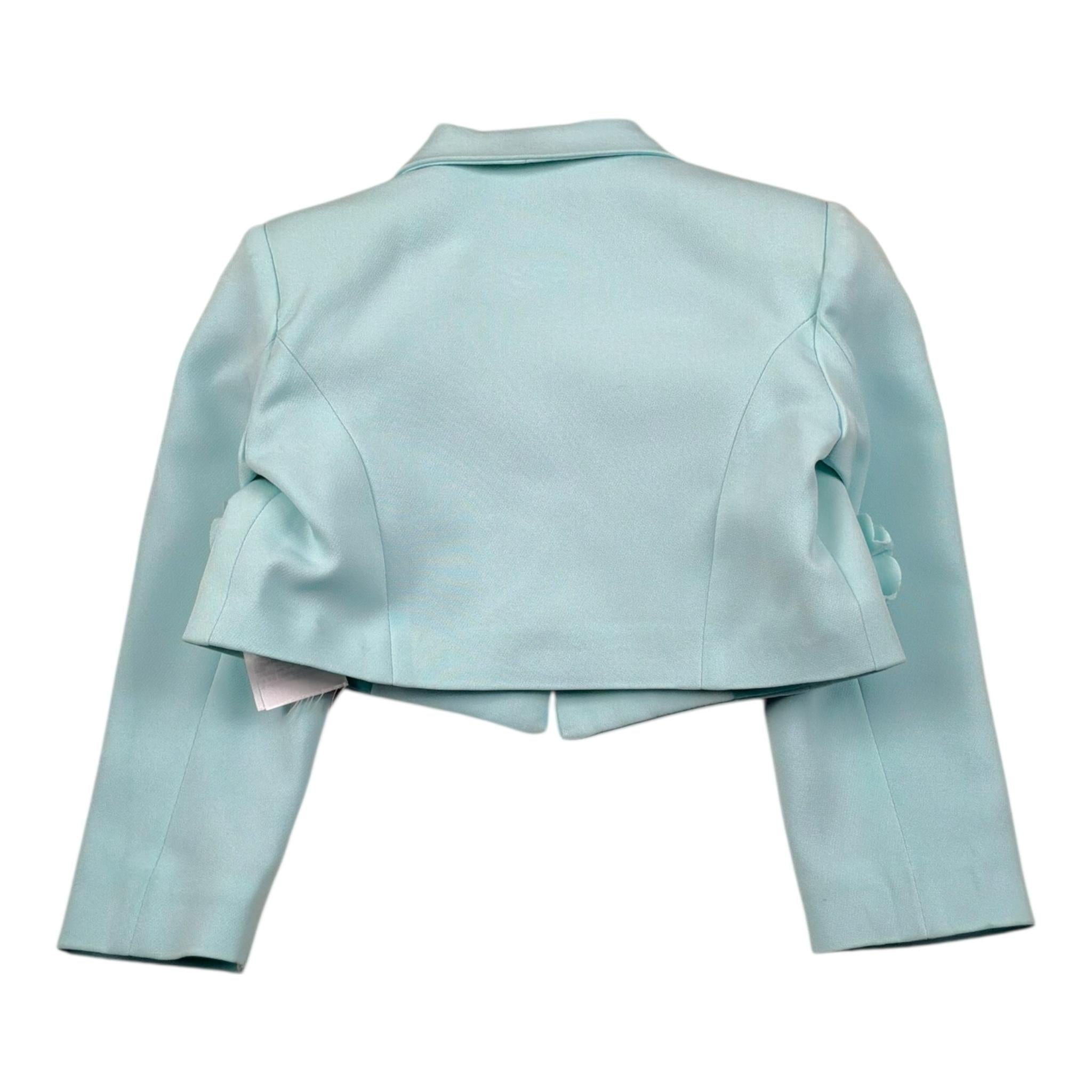 Petit Posh Giacca Crop Tinta Unita con Applicazioni per Neonata GFBS25068GCXN VERDE ACQUA PETIT POSH 