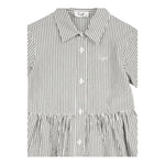 Il Gufo Abito Mezza Manica Tinta Unita con Fantasia A Righe per Bambina P25VM780C1080 BIANCO IL GUFO 