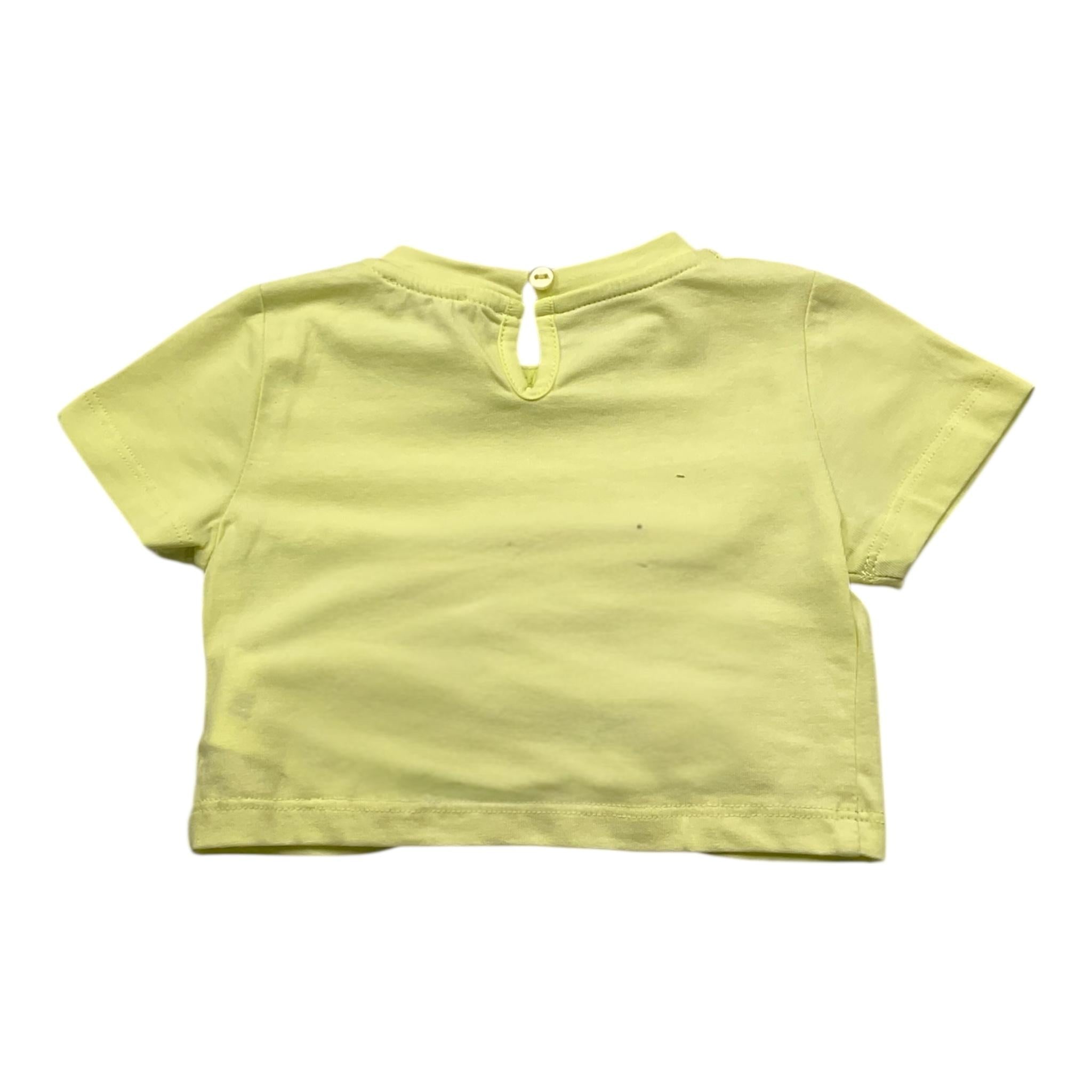 M+E' T-Shirt Tinta Unita con Applicazione Fiocco per Neonata UE1747N GIALLO M+E' 