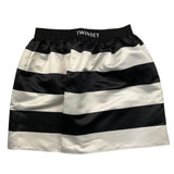 Twinset Gonna Fantasia A Righe Bicolore Bianco/Nero Per Bambina