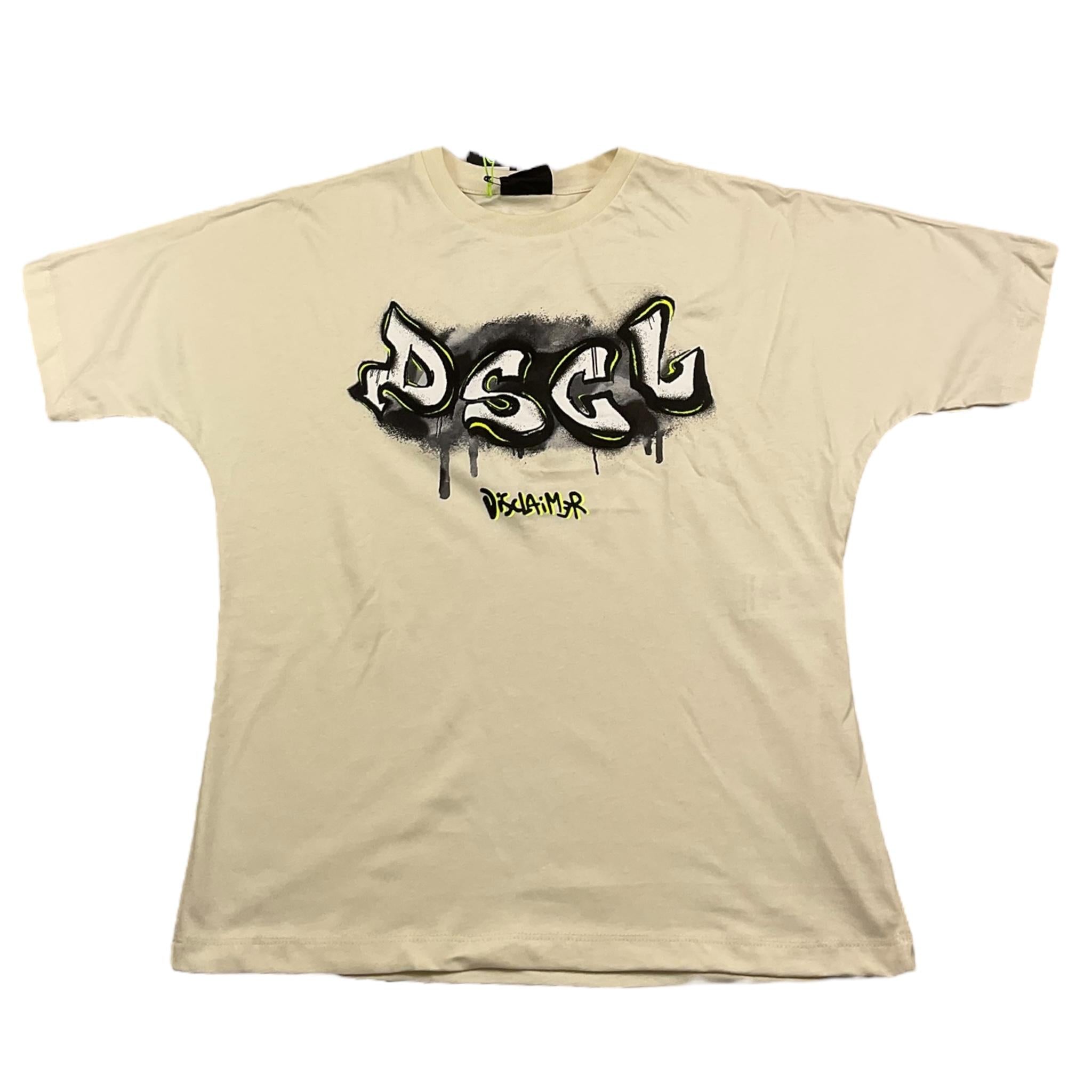 DISCLAIMER t-shirt girocollo tinta unita cn logo Panna per Bambino 24IDK58229 PANNA DISCLAIMER 