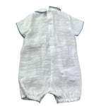 Le Bebe Pagliaccetto Mezza Manica Tinta Unita con Bottoni per Neonato LBB5406 BIANCO LE BEBE 